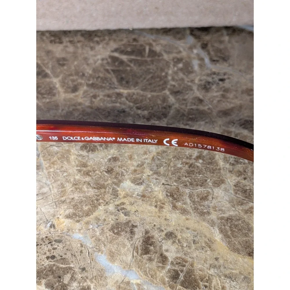 Dolce & Gabbana Eyeglasses‎ DG 856 744 Burgundy Half Rim Frame Italy 49[]17 G39